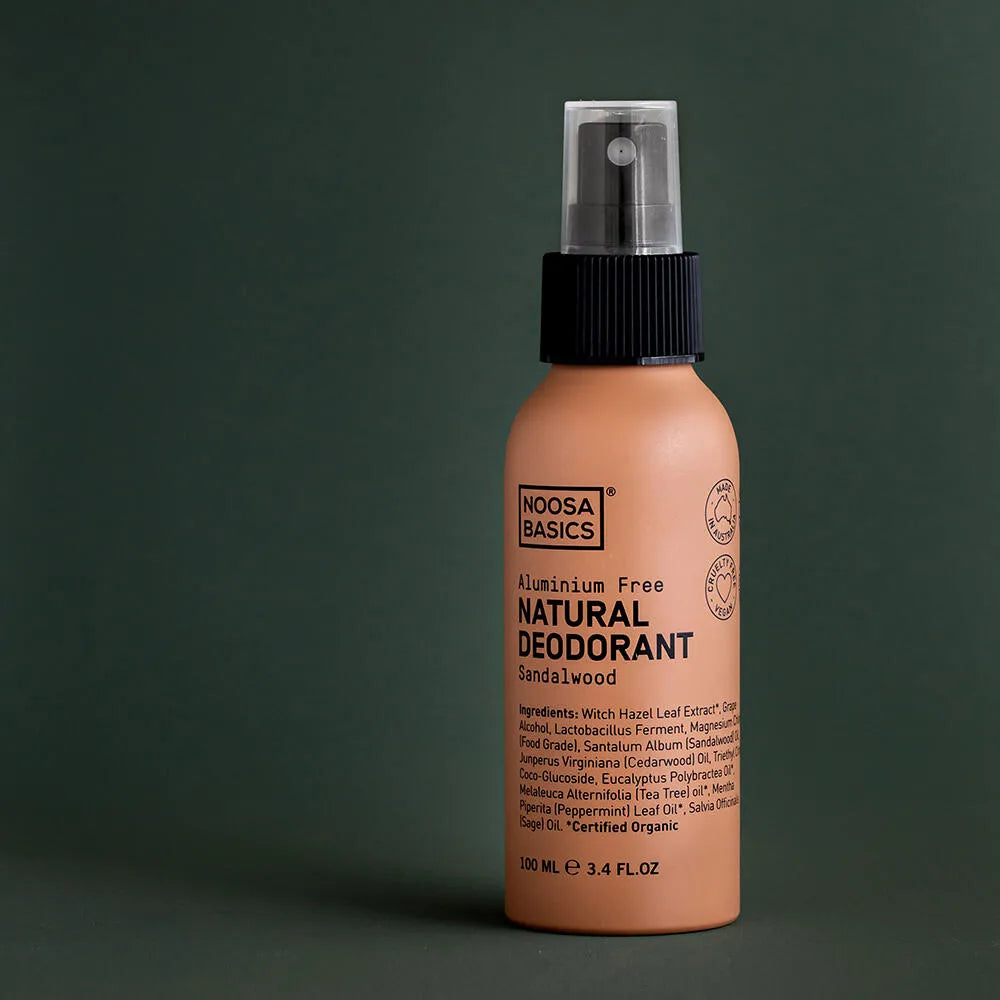 Noosa Basics ボディスプレー 100mL サンダルウッド アルミニウムフリー ヴィーガン デオドラント